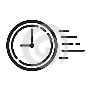 Time goes by concept icon. Vector illustration decorative design