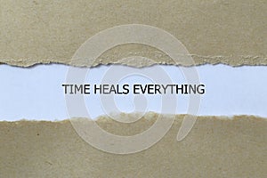 time heals everything on white paper