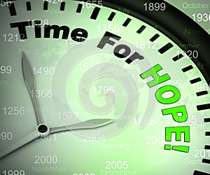 Time for hope concept icon means to wish or desire and anticipate - 3d illustration