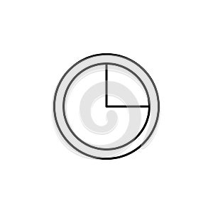 time icon. Element of online and web for mobile concept and web apps icon. Thin line icon for website design and development, app