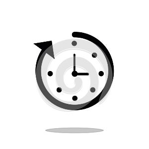 Time icon. Fast time vector icon. Deadline icon.