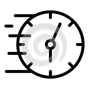 Time icon outline vector. World zone
