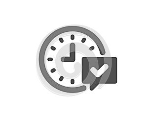 Time icon. Select alarm sign. Vector