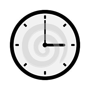 Time icon vector. Clock icon symbol illustration. Flat time clock web design. Stock image