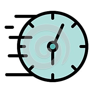 Time icon vector flat