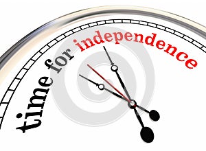 Time for Independence Clock Go Alone Self Employed