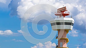 Time Lapse Airport Radar Communications Tower