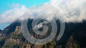 Time lapse Alishan Mountain and cloud in Taiwan