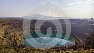 Time lapse of an artificial lake on an abandoned mine crater