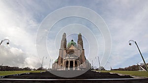 Time lapse of Basilica of the Sacred Heart, Brussels