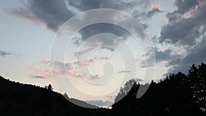 Time Lapse - Beautiful nature trees and sky in motion