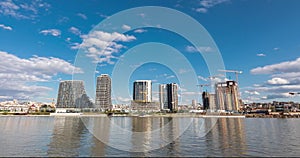 Time lapse of Belgrade, Serbia waterfront