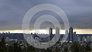 Time Lapse of Burnaby, Vancouver, British Columbia, Canada.