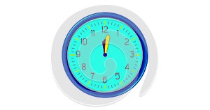 Time lapse classic analog clock moving fast isolated on white background. animated clock animation over 4k resolut