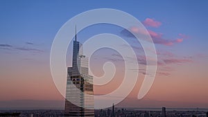 Time lapse clip of One Vanderbilt building and the New York Skyline