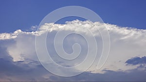 Time lapse of clouds and blue sky only for background, no land.