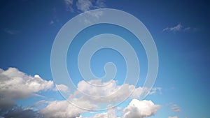 Time-lapse of Clouds Moving in Blue Sky