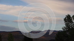 Time lapse of clouds near Capitol Reef national park