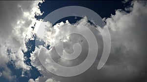 Time lapse of clouds in rapid motion