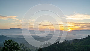 Time Lapse clouds in sunrise time Beautiful light of nature Amazing colors of sun Majestic clouds flowing in sunrise sky Dark clou