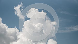 Time-lapse of cumulus and cirrus clouds forming