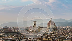 Time Lapse of Florence City Skyline in Italy