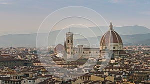 Time Lapse of Florence City Skyline in Italy