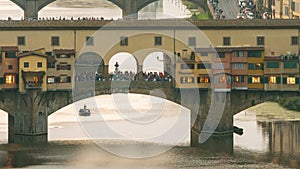 Time Lapse of Florence Ponte Vecchio Bridge, Italy