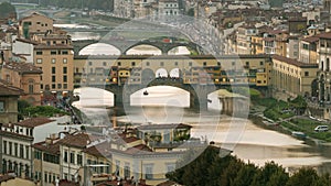 Time Lapse of Florence Ponte Vecchio Bridge, Italy