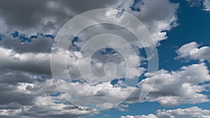 Time lapse of flying clouds nature background no birds, nonflicker