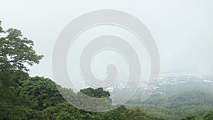 Time lapse of fog over Chiang Mai , Thailand