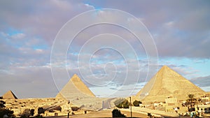 Time-lapse of the great pyramids In Giza Valley, Cairo, Egypt