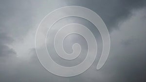 Time Lapse of a heavy gray sky with nimbostratus clouds carried by the wind