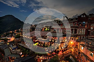 Time lapse of Hillside teahouses in Jiufen, Taiwan.