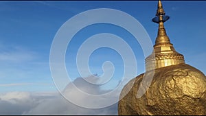 TIME LAPSE-Kyaikhtiyo pagoda, Golden Rock, Myanmar