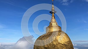 TIME LAPSE-Kyaikhtiyo pagoda, Golden Rock, Myanmar