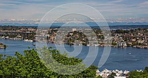 Time lapse of Lake Union in Seattle