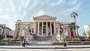 Time lapse of massimo theatre palermo