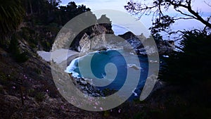 Time Lapse of McWay Falls Beach, Big Sur California