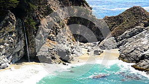 Time Lapse of McWay Falls Beach, Big Sur California