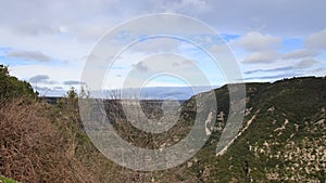 Time lapse of mediterranean hill in Herault,  France