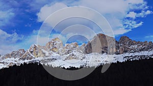 Time lapse - Moving coulds over the Rosengarten mountain range
