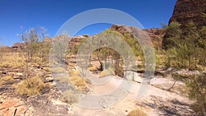 Time lapse of person hiking in bungle bungle range Western Australia