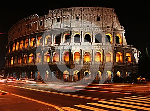 Time Lapse photo at Colosseum