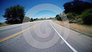 Time Lapse POV Driving Down Rural Road