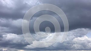 Time lapse, rain storm cloud moving above dark sky in Chiang Mai, Thailand