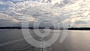 A Time-lapse Recording Taken From a Ship as it Departs Queensferry, Scotland