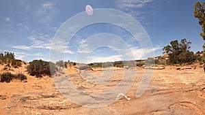 Time Lapse riding off road ATV desert rocks and sand POV HD