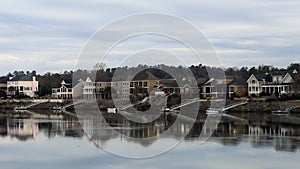 Time lapse scene of the Savannah River at Augusta, Georgia 4K