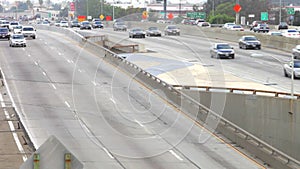 Time Lapse Sequence Of Traffic On Freeway